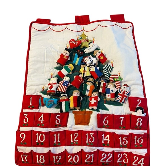 Vintage Alma’s Design advent calendar Peace And Love Around The World Christmas - Picture 6 of 11